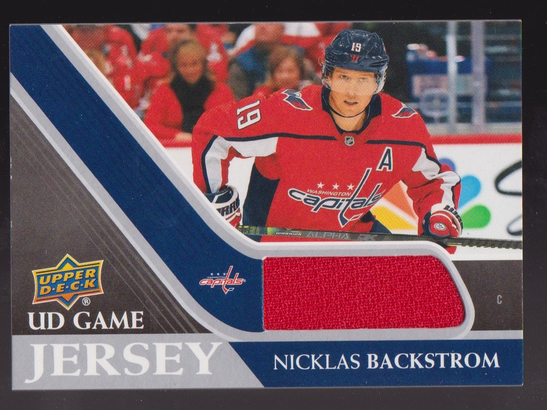 2020-21 Upper Deck Game Jerseys #GJNB Nicklas Backstrom (image for) 2020-21 Upper Deck Game Jerseys #GJNB Nicklas Backstrom